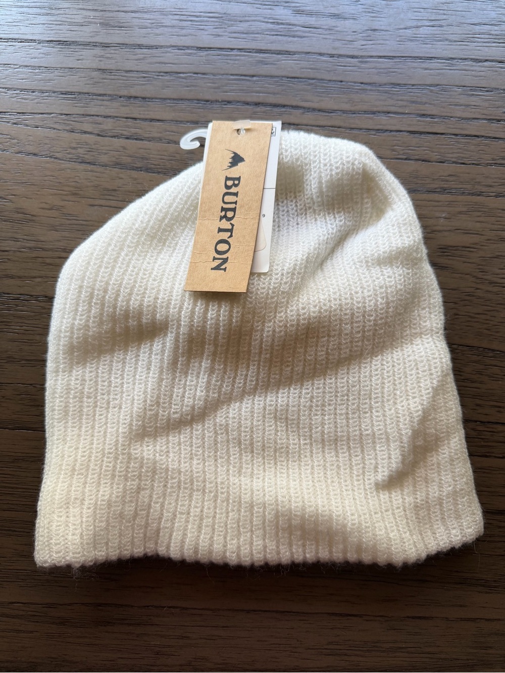 Burton Ivory Ribbed Knit Beanie